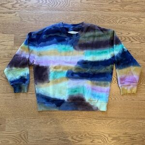 Raquel Allegra Colorful Tie-Dye Crewneck Sweatshirt